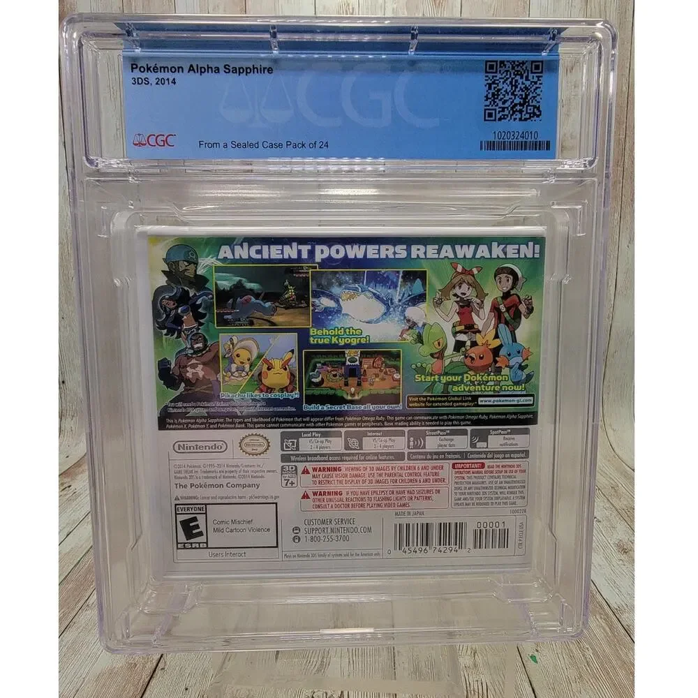Pokémon Alpha Sapphire Nintendo 3DS 2014 CGC Graded 9.8 A++ Early Print